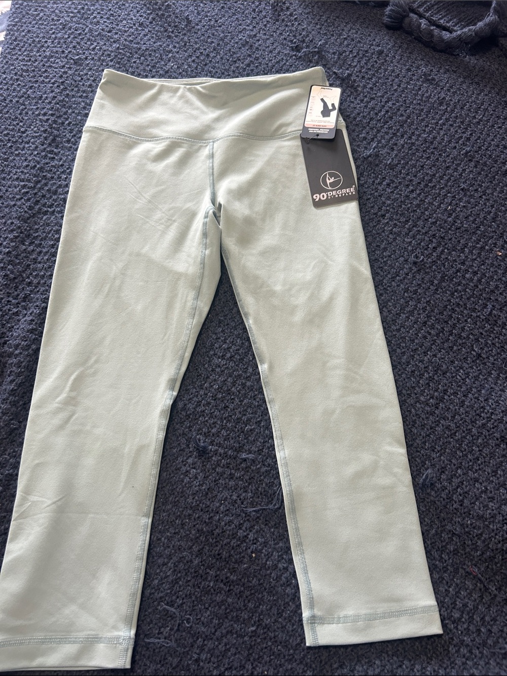 90 Degree By Reflex Girls' Sage Green Performance Leggings